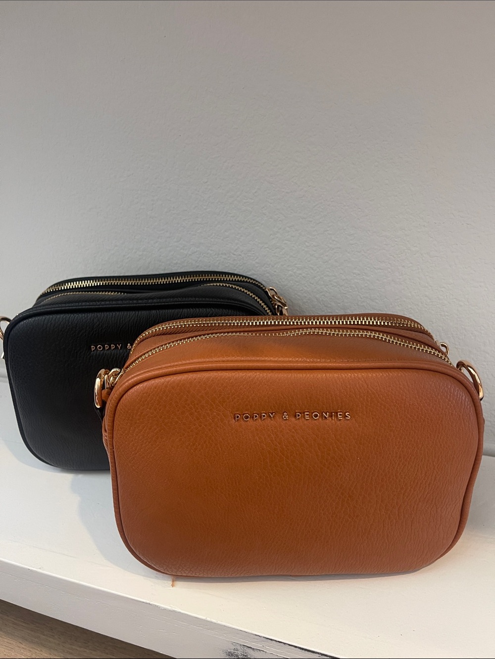 Poppy & Peonies 24/7 Crossbody Bag NEW in Cognac
